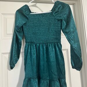 Art Class Teal Smocked Top